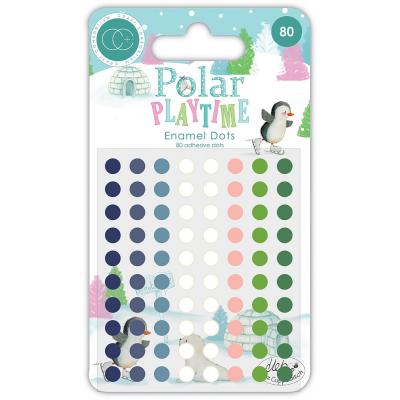 Craft Consortium Polar Playtime Embellishments - Adhesive Enamel Dots